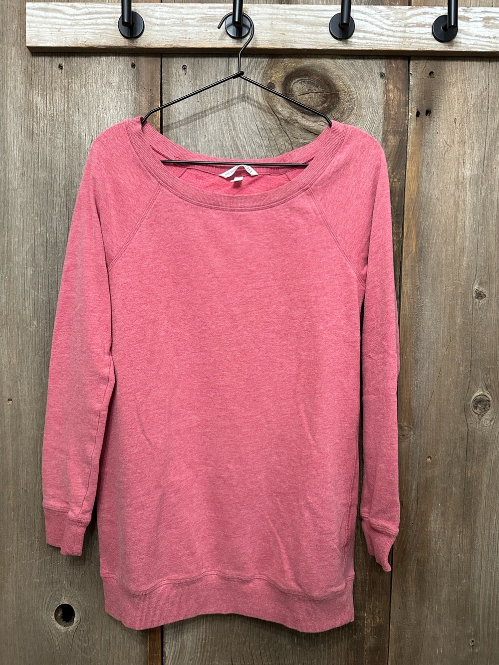 2014 Victorias’s Secret Raglan Sleeve Tunic Sweatshirt Washed Red Pink Small
